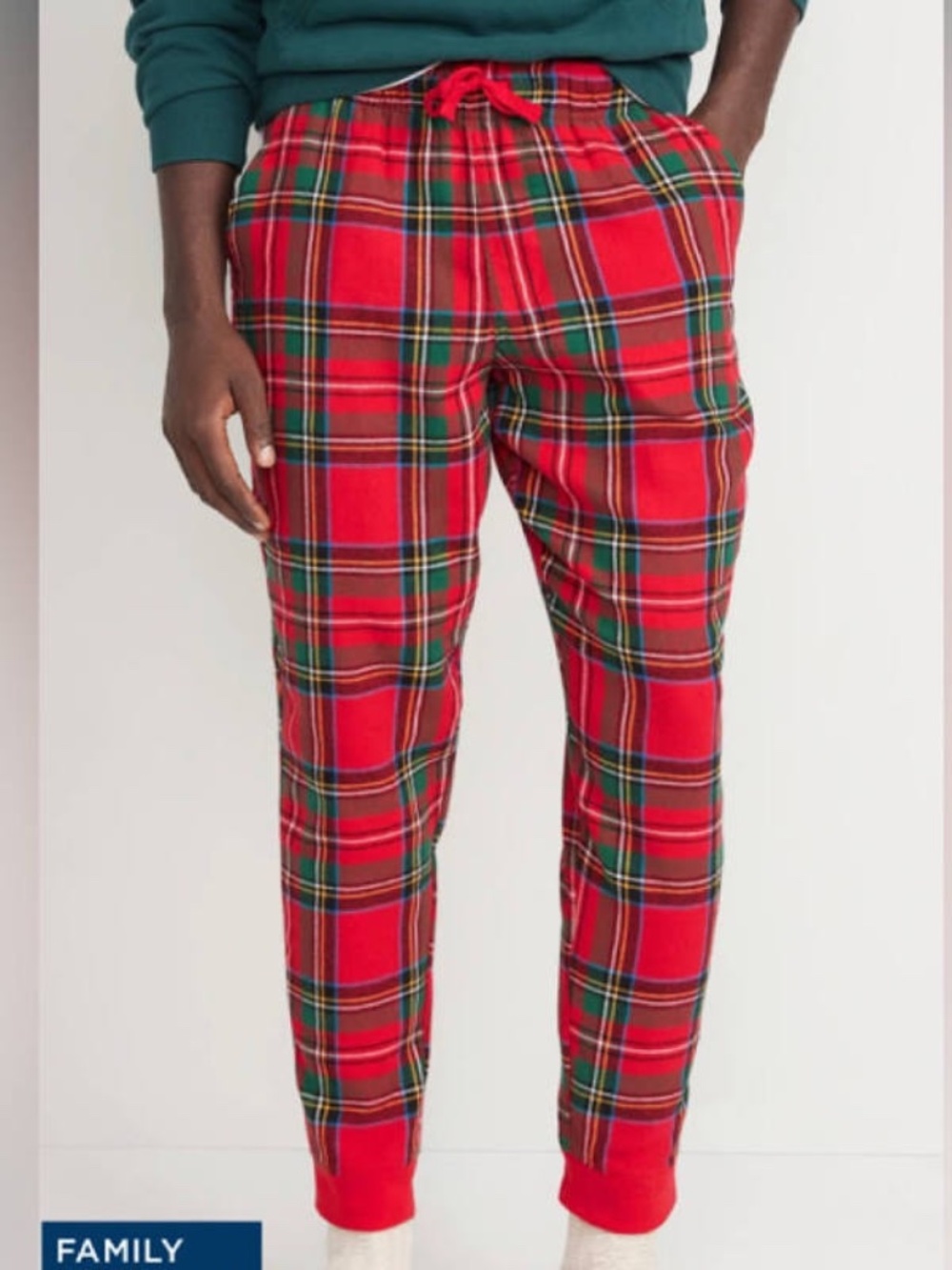 Old Navy Tartan Plaid Flannel Jogger Pajama Pants